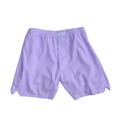 Boxer-Shorts mit kleinem Vichykaro in Flieder/Wei 56