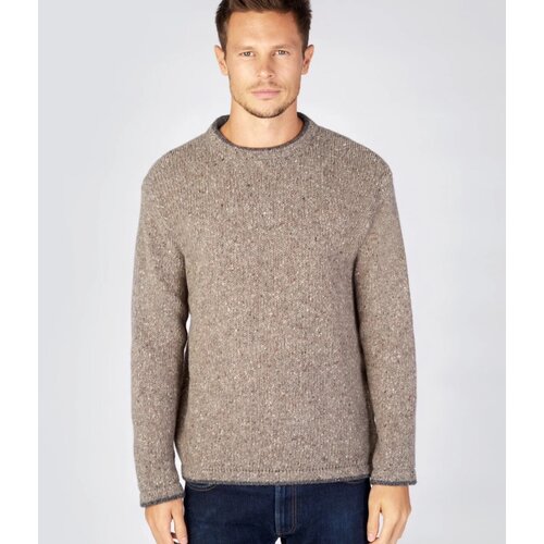 Rundhals Sweater in Taupe/Stein S