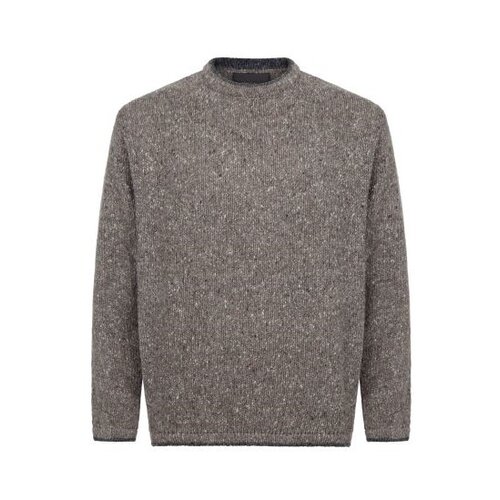 Rundhals Sweater in Taupe/Stein 3 XL