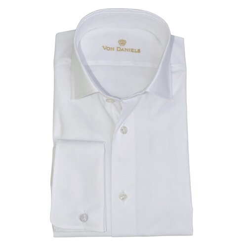 Business-Hemd mit Doppelm in. Cotton-Vollzwirn wei�...