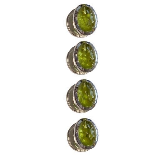 Smokingknpfe Aljoscha Silber/Grner Peridot