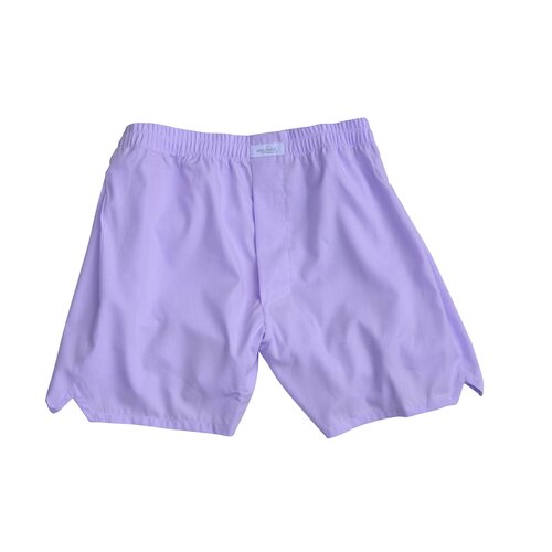 Boxer-Shorts mit kleinem Vichykaro in Flieder/Wei 48