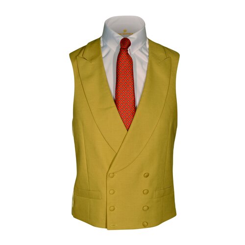 Doppelreihige Cutweste in Beige-Champagner 54