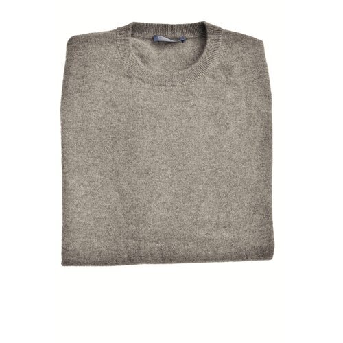 O-Neck Cashmere Pulloverin Cappucino-Braun XXL