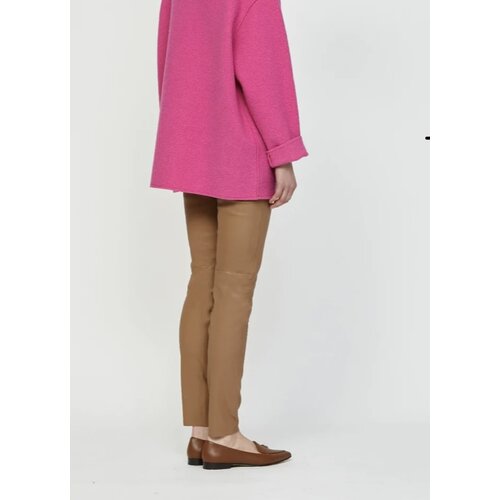 Hose / Leder-Leggings in Camel 44