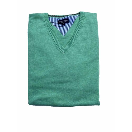 Pullover V-Neck Baumwolle  in Mai-Grn M