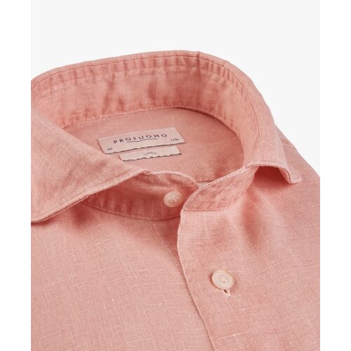 Hemd aus Leinen/Slim-Fit in Pink