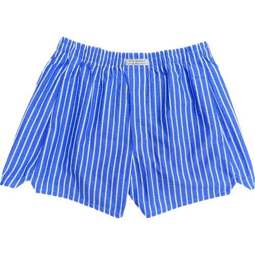 Boxer-Shorts in Royal-Blau mit schmalen weien Streifen 56