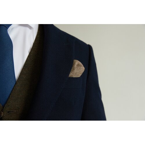 Jackett Panama in Navy aus Wolle und Cashmere