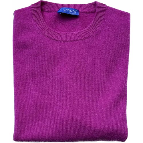 O-Neck Pullover aus 2Ply-Cashmere in Beere