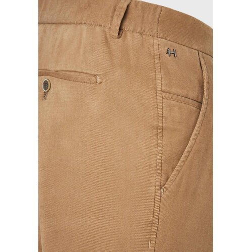 Chino Trento in Slim Fit aus Moleskin/ Camel