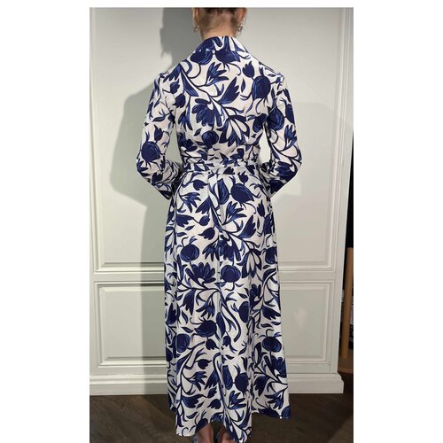 Kleid Havanna New mit Blten/Bltter Print in Navy
