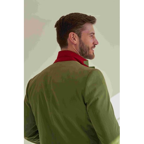 Baumwoll-Anzug Robert aus Baumwolle in Hell-Oliv 46