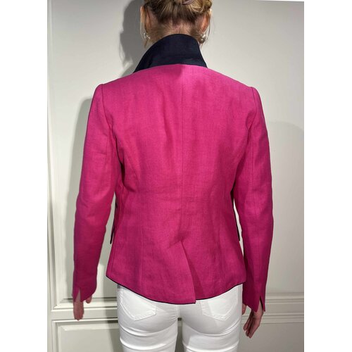 Blazer Antonia aus Leinen in Pink-Navy/ Made by Lodenfrey