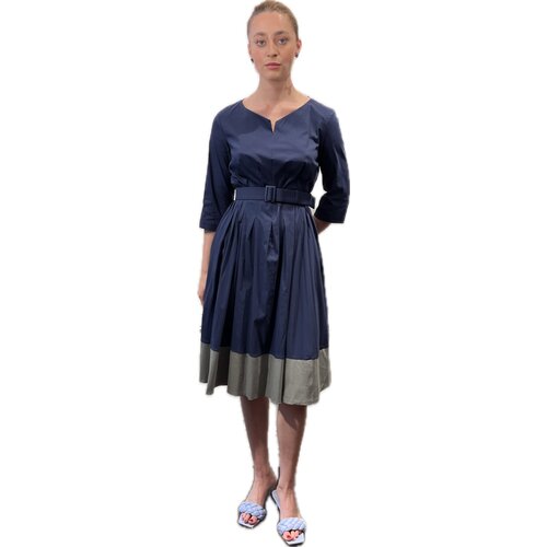 Kleid Padexy in Colorblock Marine/Khaki