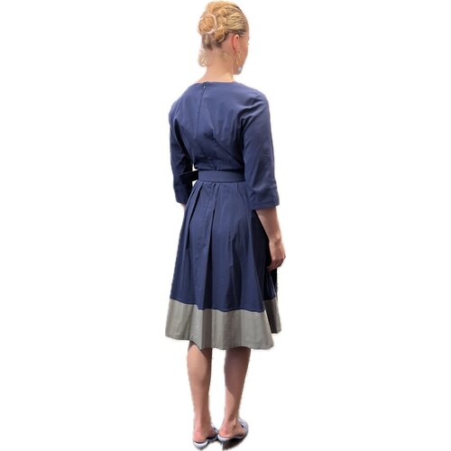 Kleid Padexy in Colorblock Marine/Khaki