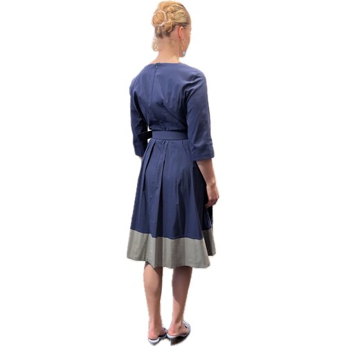 Kleid Padexy in Colorblock Marine/Khaki 36