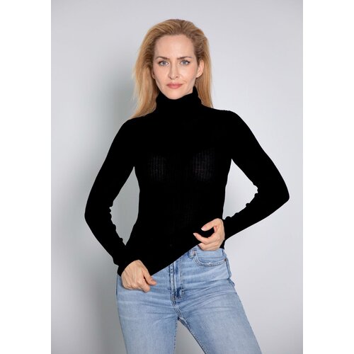 Rollkragen-Pullover Whiley in Schwarz