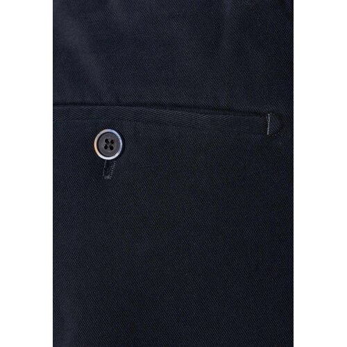 Chino Trento in Slim Fit aus Moleskin in Navy