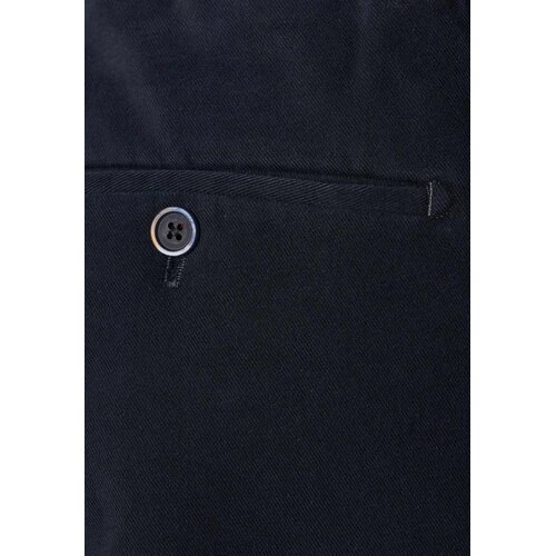 Chino Trento in Slim Fit aus Moleskin in Navy 54