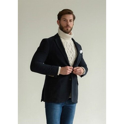 Jackett Konrad aus Lightweight-Moleskin in Navy