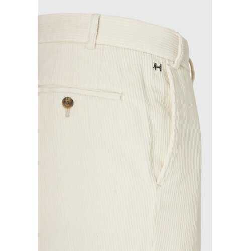 Chino Tarent aus Cord in Offwhite/ Slim-Fit