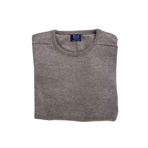 Lambswool-Pullover mit O-Neck in  Farbe Colt