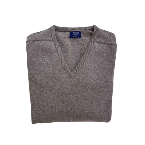 Lambswool-Pullover mit V-Neck in Farbe Colt