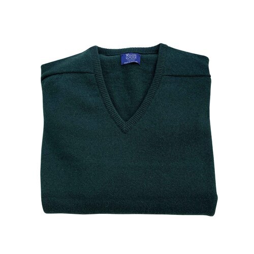 Lambswool-Pullover mit V-Neck in Farbe TNT Green 50 (48)