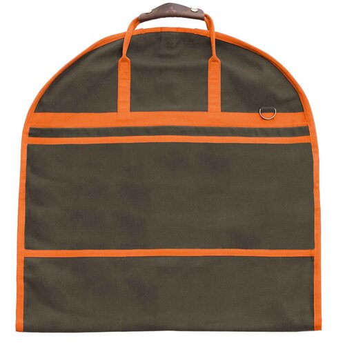 Kleidersack (mit Innentasche) aus Canvas in Grn mit Rips-Orange One Size