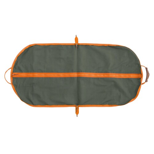 Kleidersack (mit Innentasche) aus Canvas in Grn mit Rips-Orange One Size