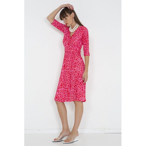 Kleid Sophisticated in  Leo dots red XS