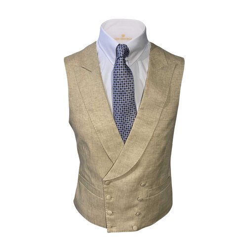 Doppelreihige Cutweste in Beige