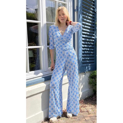 Jump Suit Jump In In Circles Blue/White