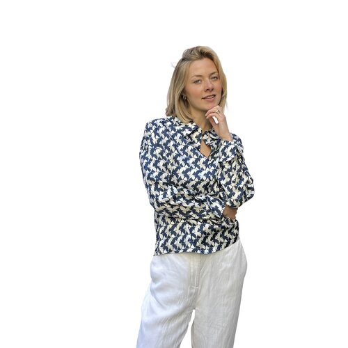 Bluse Marino Starlight Superwhite aus Seide 32