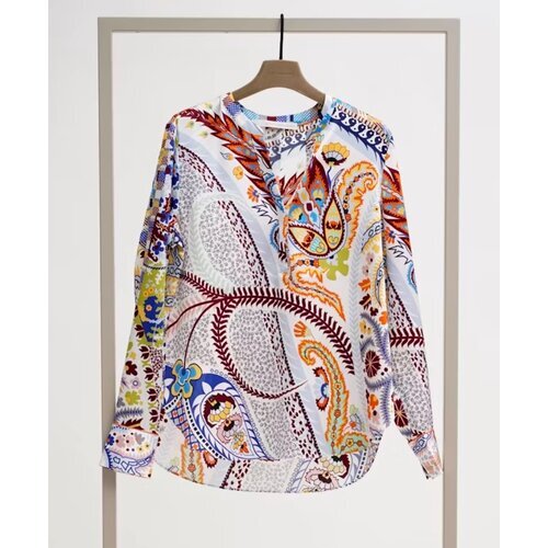 Bluse Marina-Topas-Multi aus Seide u. Elasthan 42