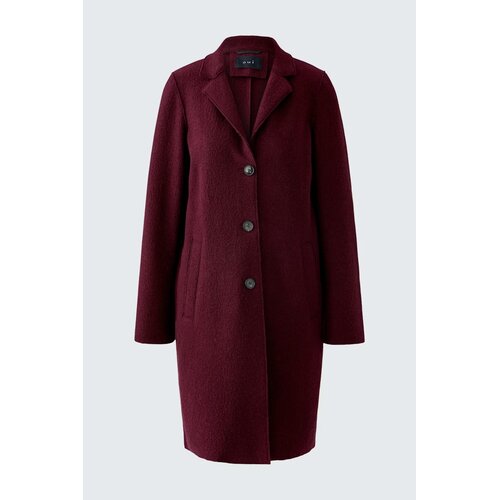 Mantel Mayson aus gewalkter Wolle in Bordeaux-Rot 34