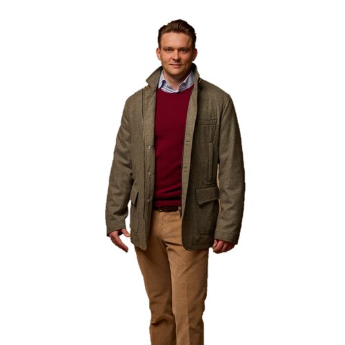 Jacke Roma aus Light-Weight  Loden in Khaki 48