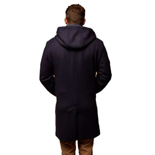 Mantel Wilm aus Twill-Wolle in Dunkel-Blau 50