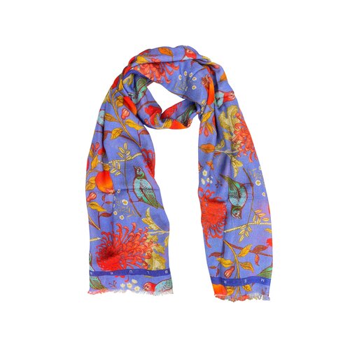 Schal Vintage Bird aus finest Baby Wool in Lila