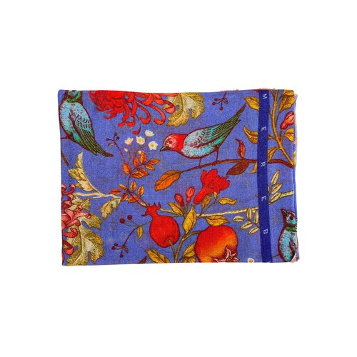 Schal Vintage Bird aus finest Baby Wool in Lila