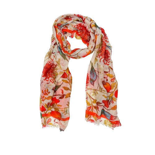 Schal Vintage Bird aus finest Baby Wool in Beige