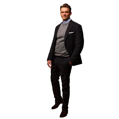 Hose Konrad-H aus Lightweight-Moleskin in Dark-Navy