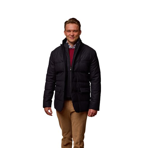 Daunen-Jacke Alba aus Loden in Blau 48