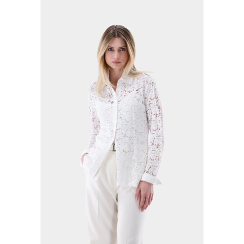 Bluse Cellai aus Spitze in Offwhite