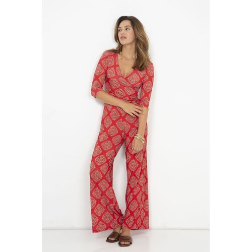 Jump-Suit Jump in in Floral Red