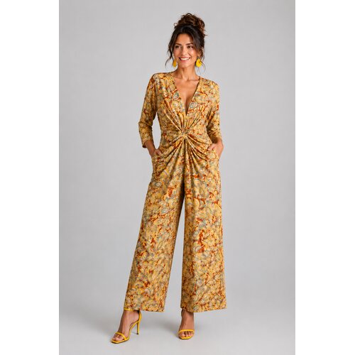 Jumpsuit Tempt Me in Paisley Yellow