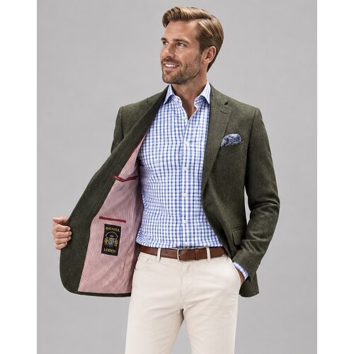 Jackett Philipp aus Fischgr�t-Tweed in Dunkel-Moos