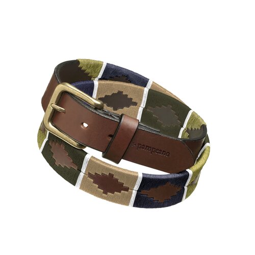 Polo G�rtel Caza in Oliv/Navy/Camel 115