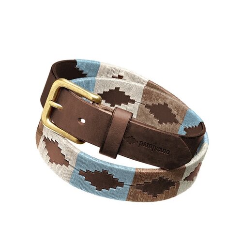 Polo G�rtel Desierto in Hellblau/ Camel/ Braun